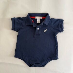 The Beaufort Bonnet Company Navy Blue Baby Polo Bubble 6-12 months